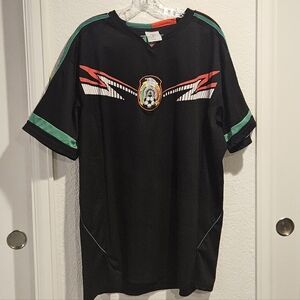 Black Jersey Shirt with Soccer Emblem